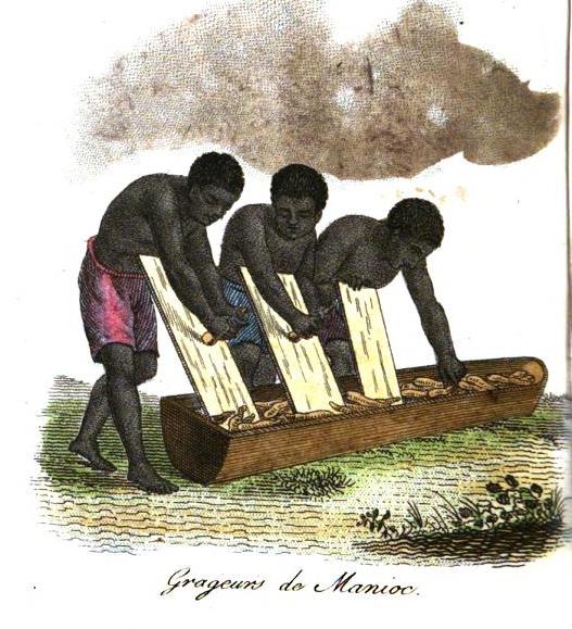 Het raspen van manioc